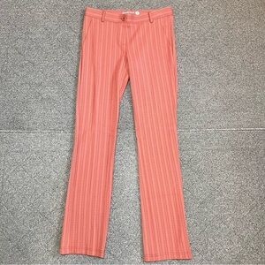 Betabrand Bootcut Patterned Pants Womens Size Medium Orange Stretch Yoga Casual